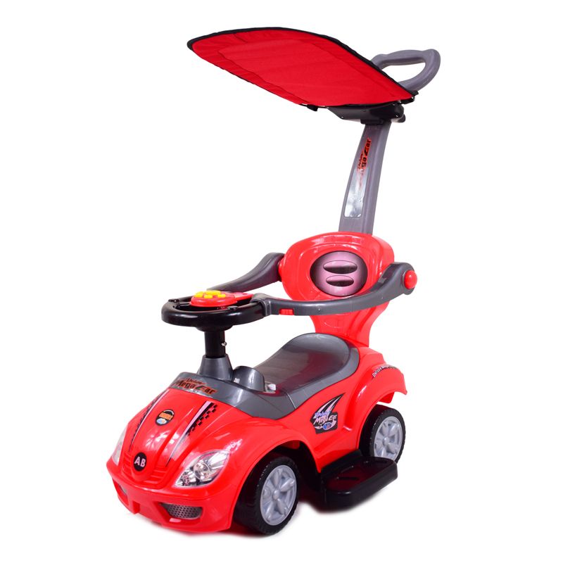 JEŹDZIK, ODPYCHACZ Z DŹWIĘKAMI MEGA CAR 6W 1 Z DASZKIEM/TC202 - obrazek 9