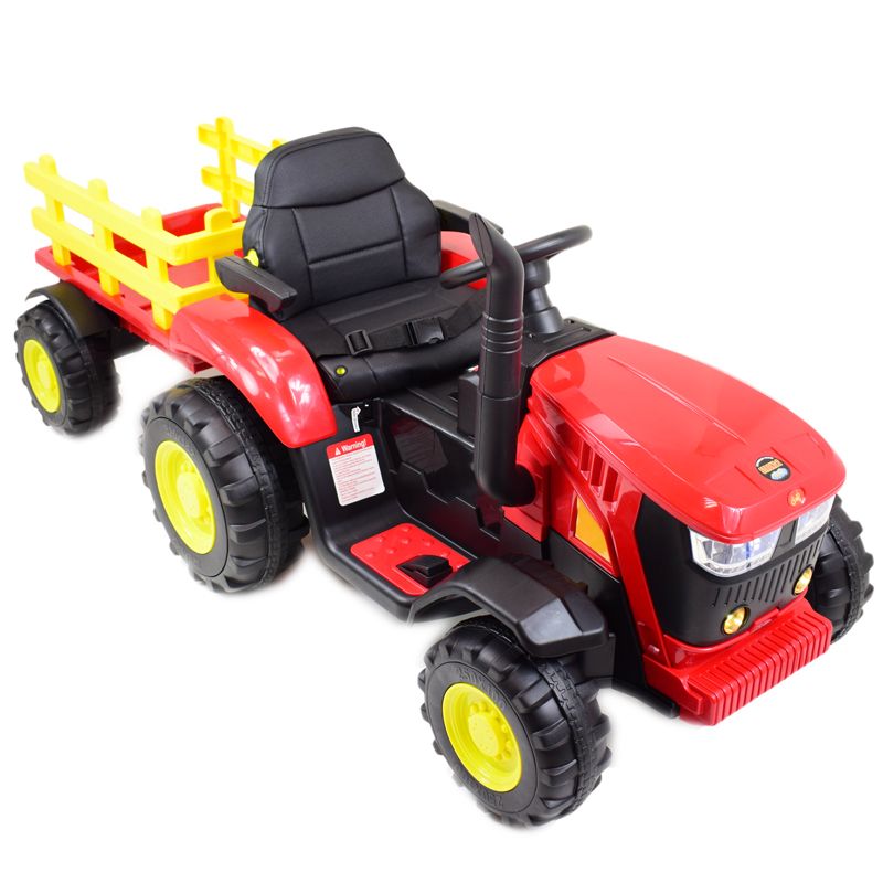 MEGA TRAKTOR NA AKUMULATOR Z PRZYCZEPĄ. MIĘKKIE SIEDZENIE, PILOT, /HL3388 - obrazek 2