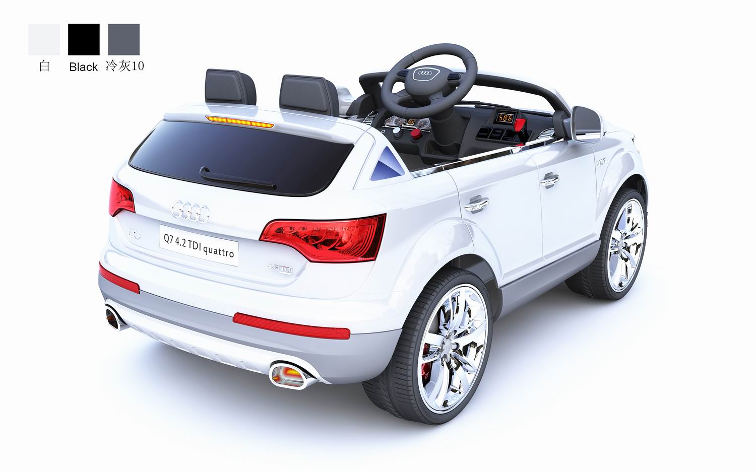 ORYGINALNE AUDI Q7 DWA SILNIKI, AMORTYZATORY PILOT, LICENCJA, 3 PRĘDKOŚCI - obrazek 3