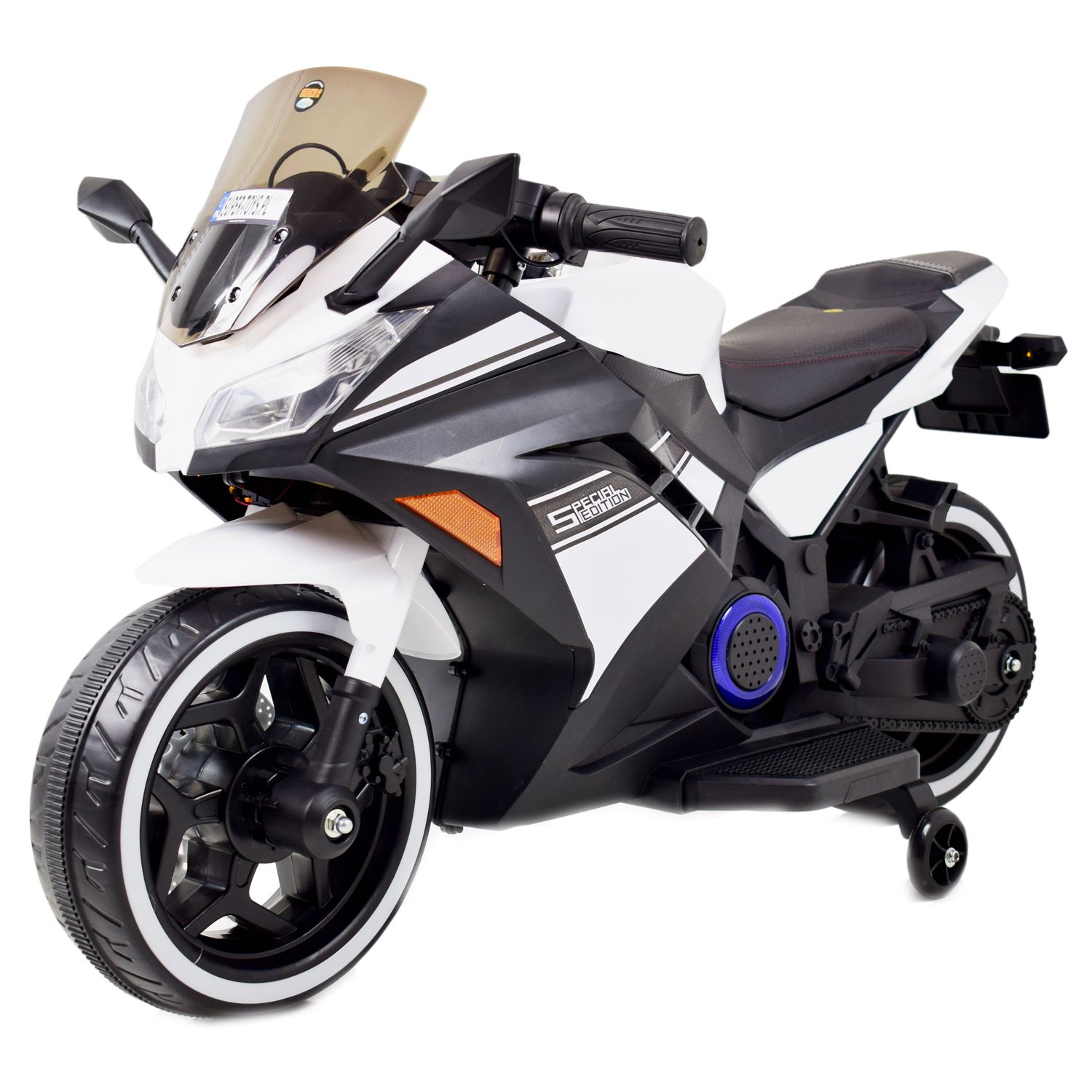MEGA MOTOR ŚCIGACZ STRONG 2 EXCLUSIVE, ŚWIECĄCE KOŁA, GAZ W MANETCE, HAMULEC/DLS07 - obrazek 2