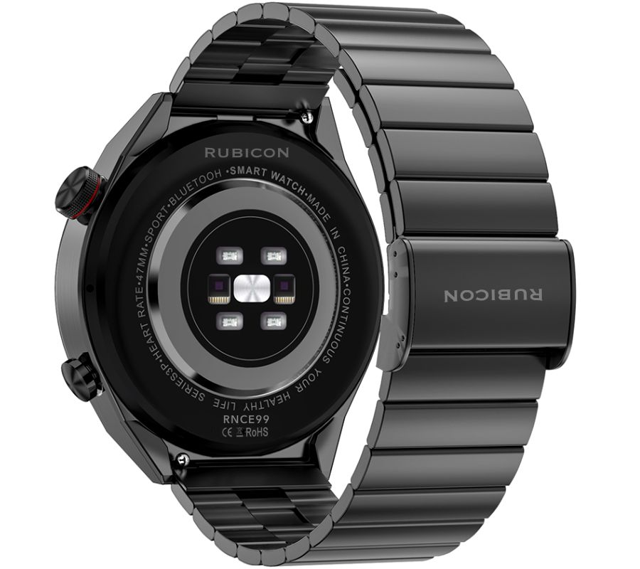 Smartwatch Rubicon RNCE99 Black Metal + Silicon SMARUB194 - obrazek 4