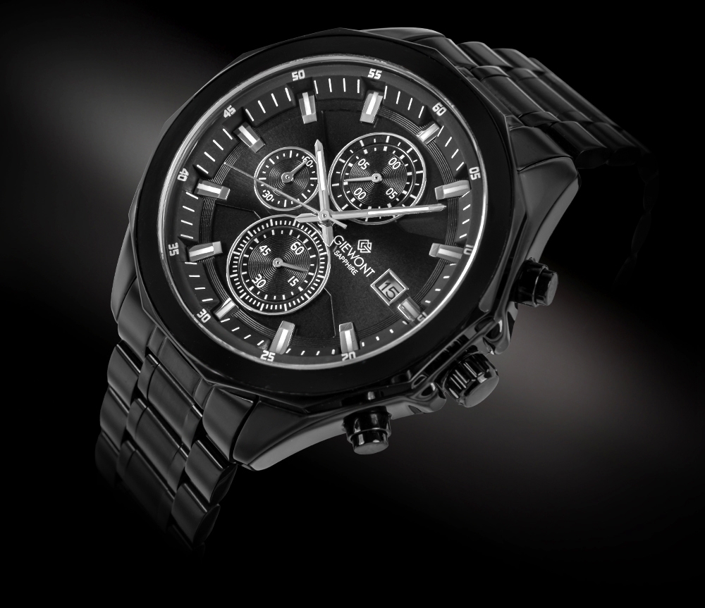 Zegarek Męski Giewont Chronograph Sapphire Czarny GW7290-B1 - obrazek 2