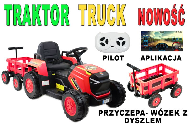 SUPER TRAKTOR "TRUCK"- NA AKUMULATOR Z PRZYCZEPĄ,WÓZEK,PILOT,APLIKACJA/DLSX18 - obrazek 2