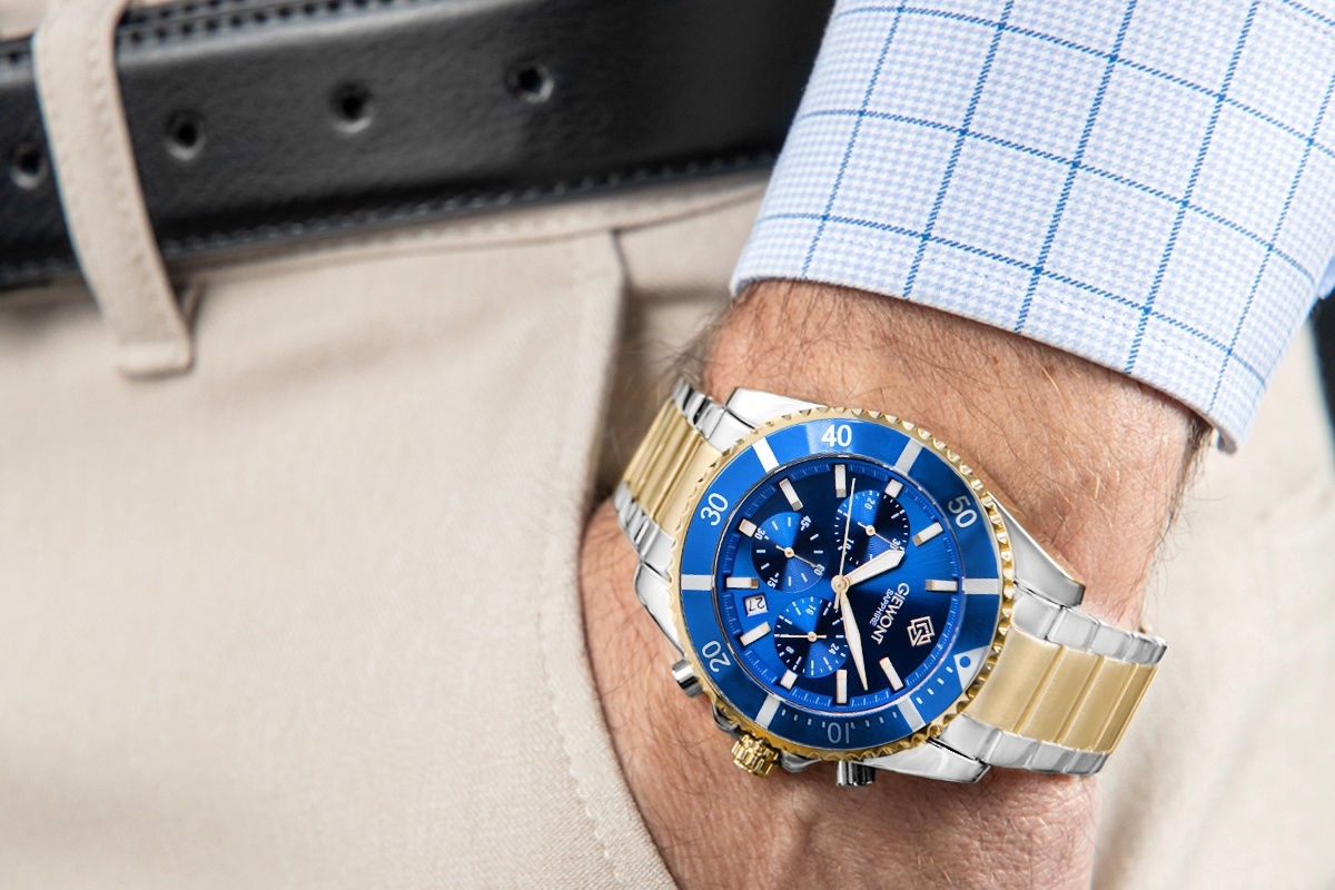Zegarek Męski Giewont Chronograph Sapphire Multikolor GW3970-B5 - obrazek 3