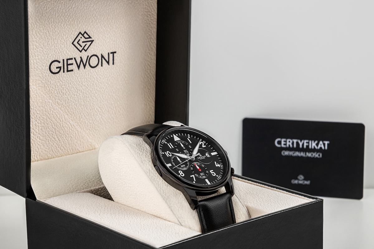 Zegarek Męski Giewont Chronograph Sapphire Czarny GW5630-A1 - obrazek 7