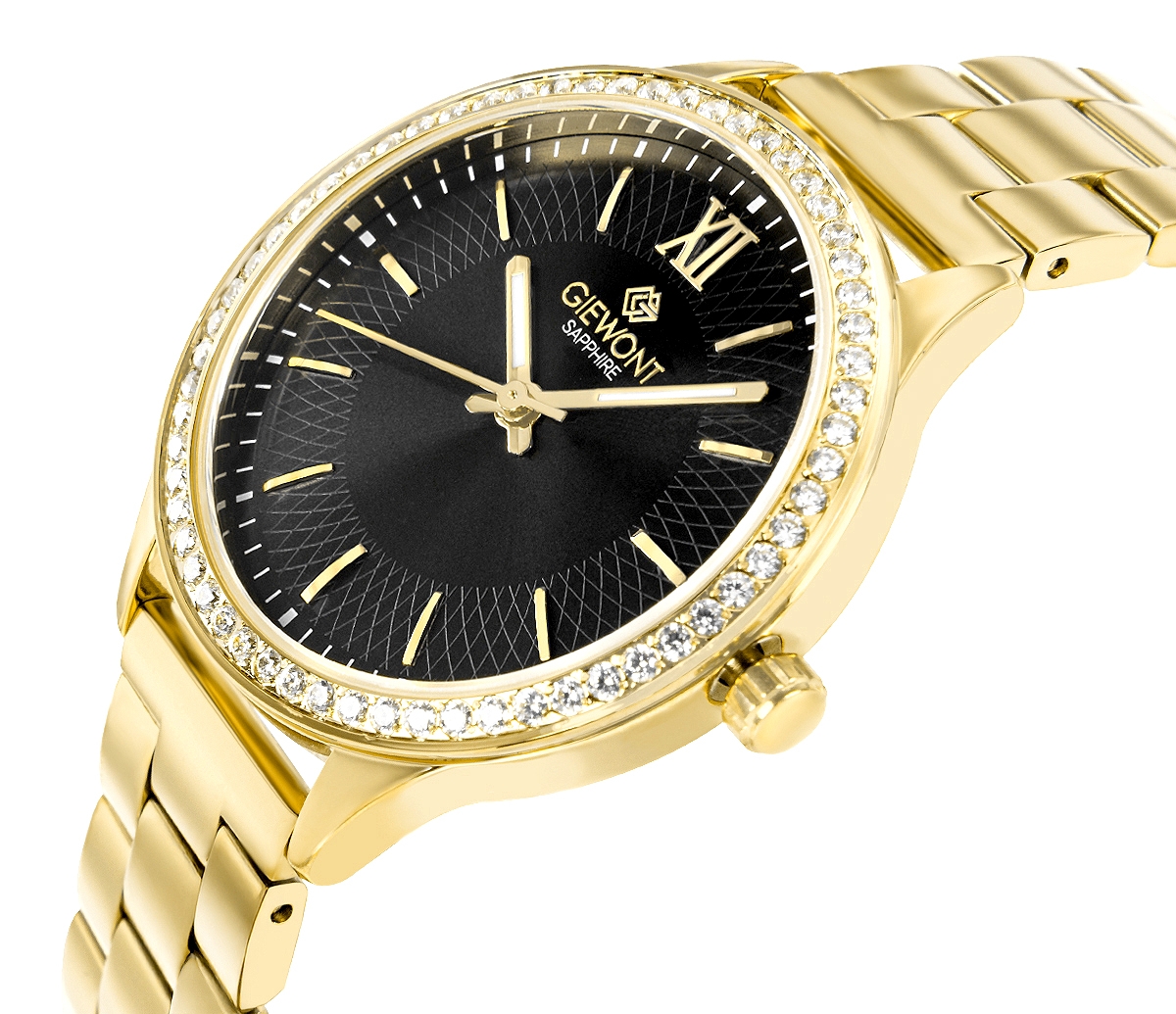 Zegarek Damski Giewont Sapphire Złoto Czarny GW1140-B4 - obrazek 2