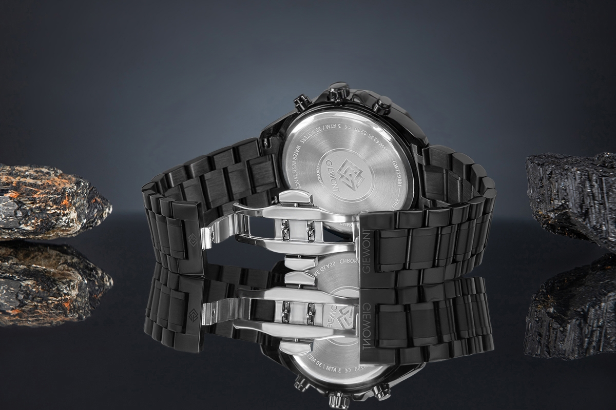 Zegarek Męski Giewont Chronograph Sapphire Czarny GW7290-B1 - obrazek 6