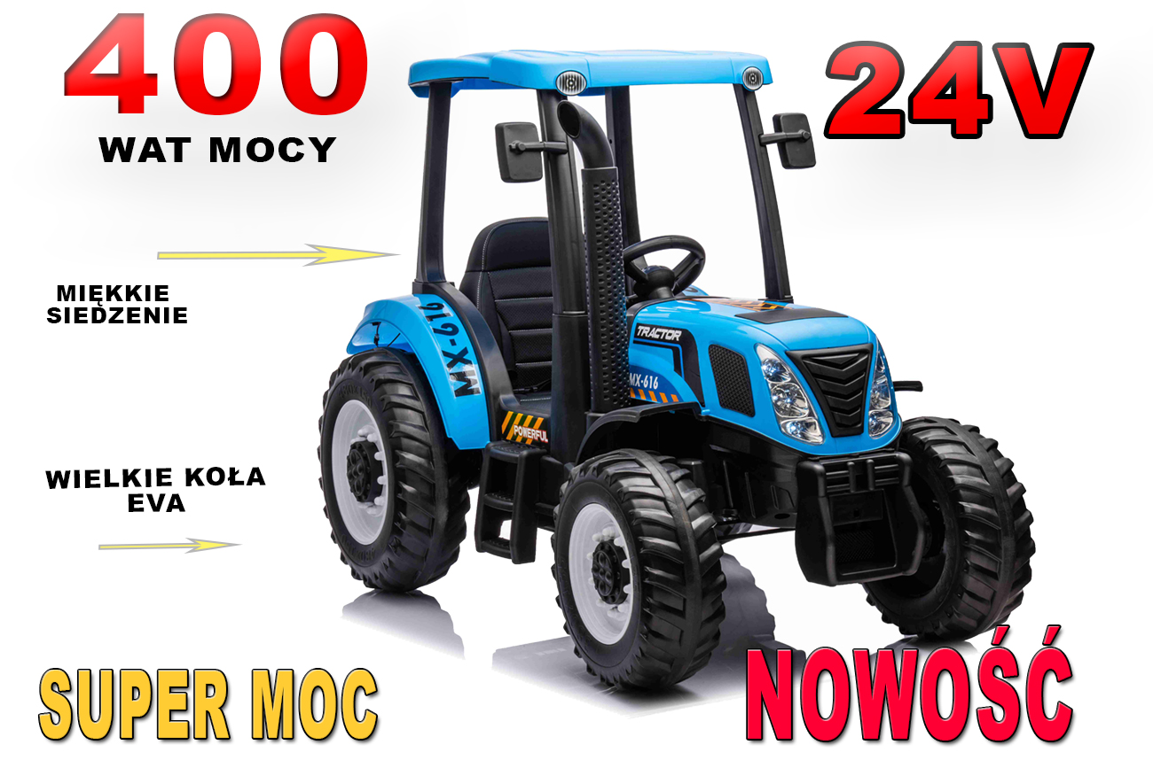 OLBRZYMI TRAKTOR MX-616 NA AKUMULATOR Z PILOTEM 24 V, 400 W/A011-24 - obrazek 3