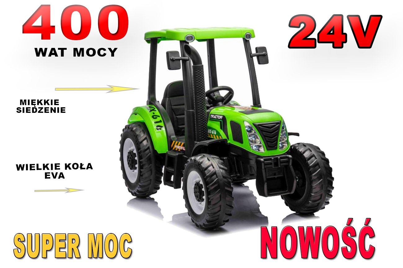 OLBRZYMI TRAKTOR MX-616 NA AKUMULATOR Z PILOTEM 24 V, 400 W/A011-24 - obrazek 10