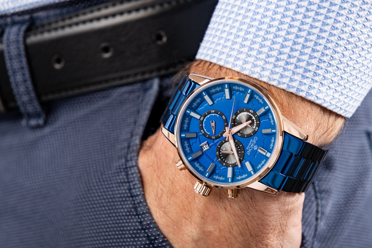 Zegarek Męski Giewont Chronograph Sapphire Niebieski GW4580-B5 - obrazek 3