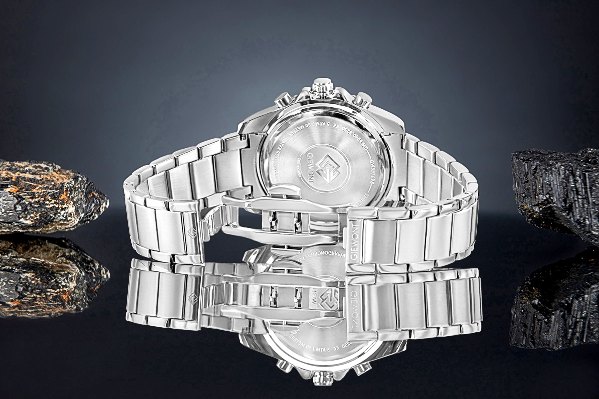 Zegarek Męski Giewont Chronograph Sapphire Srebrno Zielony GW3970-B8 - obrazek 6