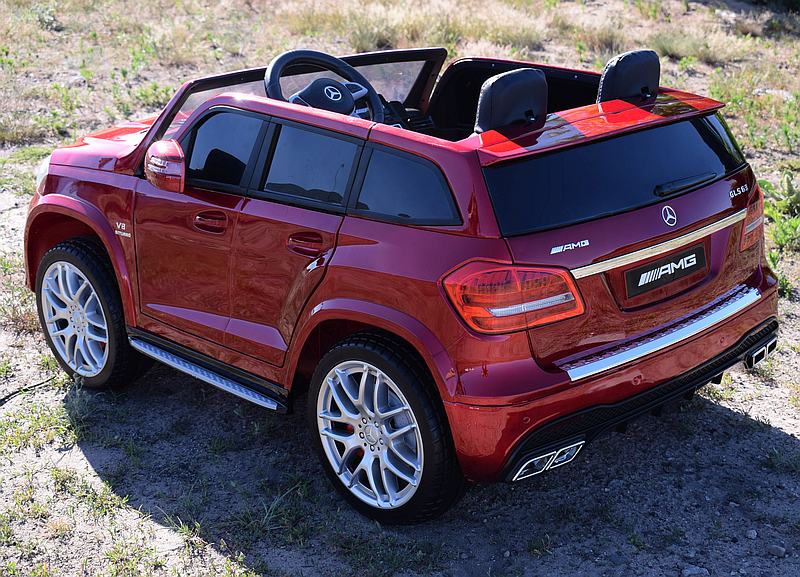 MERCEDES GLS 63, 4 SILNIKI, 2X12 V, MIĘKKIE KOŁA, MIĘKKIE SIEDZENIE DLA 2 DZIECI/HL228 - obrazek 7