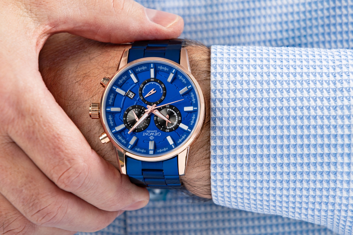 Zegarek Męski Giewont Chronograph Sapphire Niebieski GW4580-B5 - obrazek 4