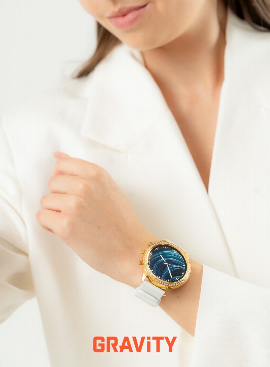 Smartwatch Gravity Złoty Pasek i Bransoleta GT5-2 - obrazek 2
