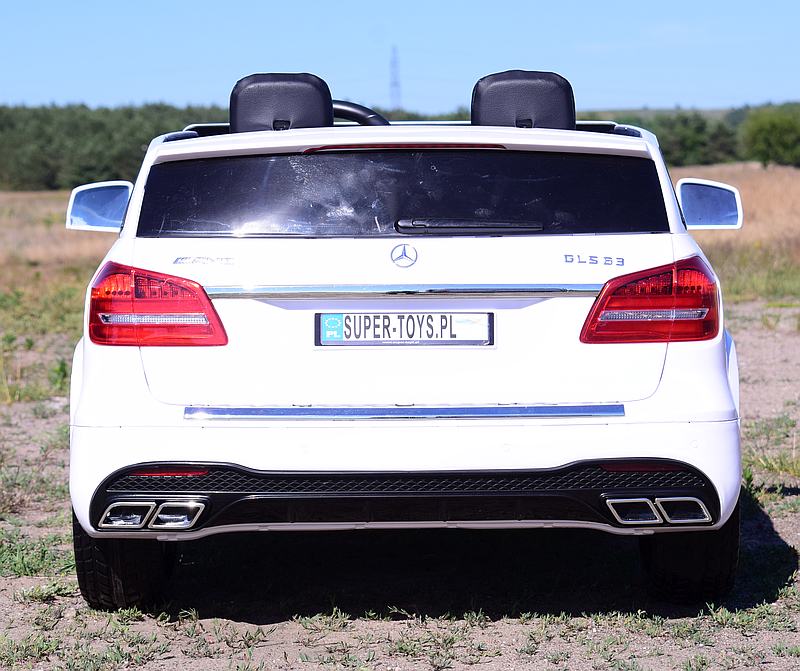 MERCEDES GLS 63, 4 SILNIKI, 2X12 V, MIĘKKIE KOŁA, MIĘKKIE SIEDZENIE, KLIMATYZACJA DLA 2 DZIECI/HL228 - obrazek 3