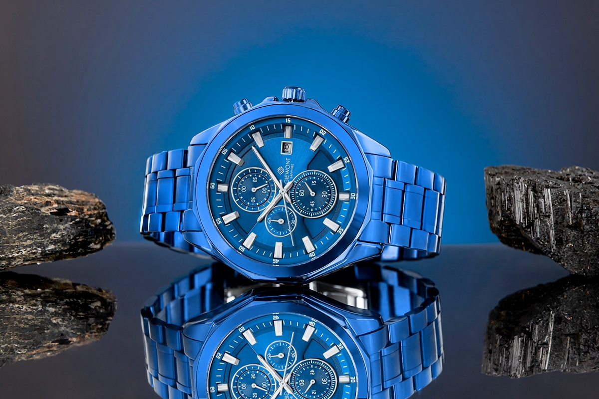 Zegarek Męski Giewont Chronograph Sapphire Niebieski GW7290-B5 - obrazek 5