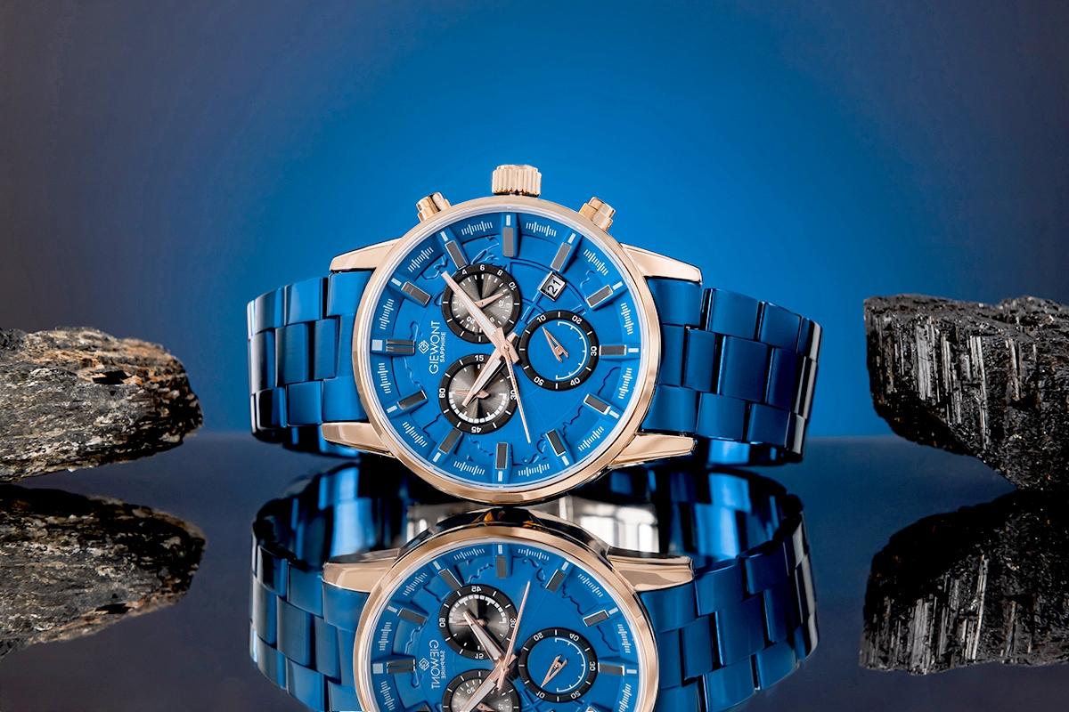 Zegarek Męski Giewont Chronograph Sapphire Niebieski GW4580-B5 - obrazek 5