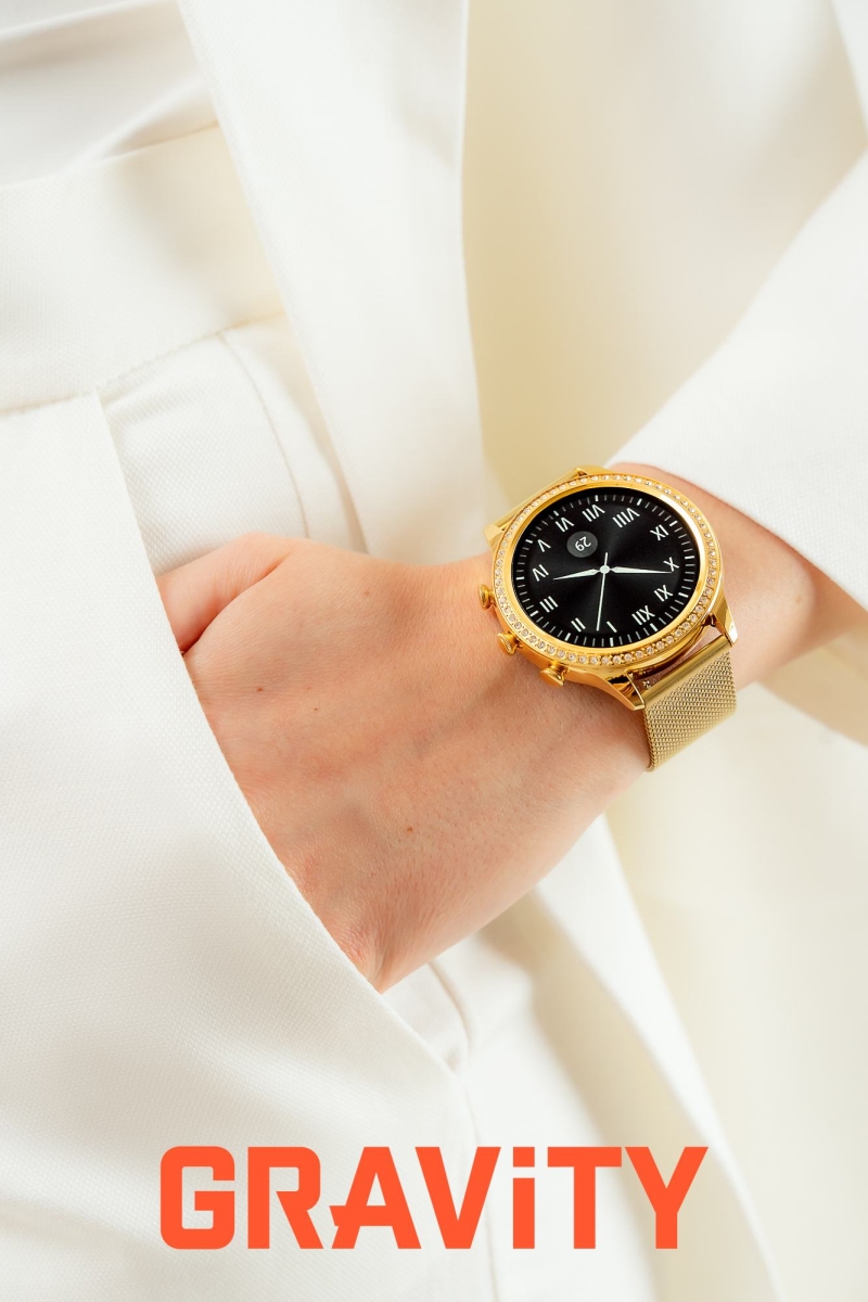 Smartwatch Gravity Złoty Pasek i Bransoleta GT5-2 - obrazek 3