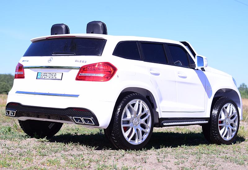MERCEDES GLS 63, 4 SILNIKI, 2X12 V, MIĘKKIE KOŁA, MIĘKKIE SIEDZENIE, KLIMATYZACJA DLA 2 DZIECI/HL228 - obrazek 4