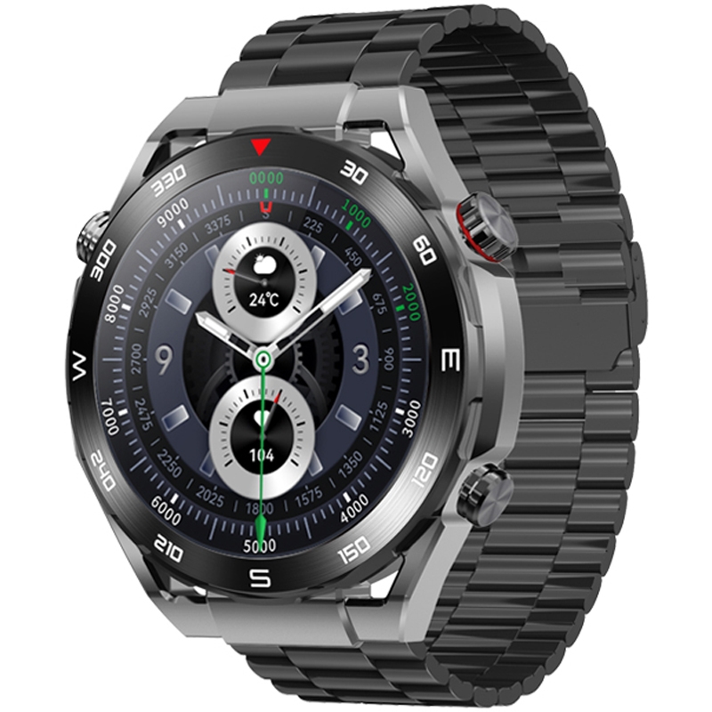Smartwatch VELTORI VT100-1 + Czarny Pasek Silikonowy + Czarny Eko Skóra - obrazek 3