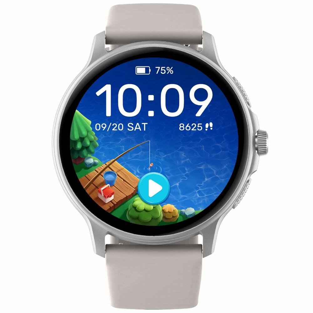 Smartwatch Damski GRAVITY GT12-8 Biały Pasek Silikonowy + Srebrna Bransoleta - obrazek 5