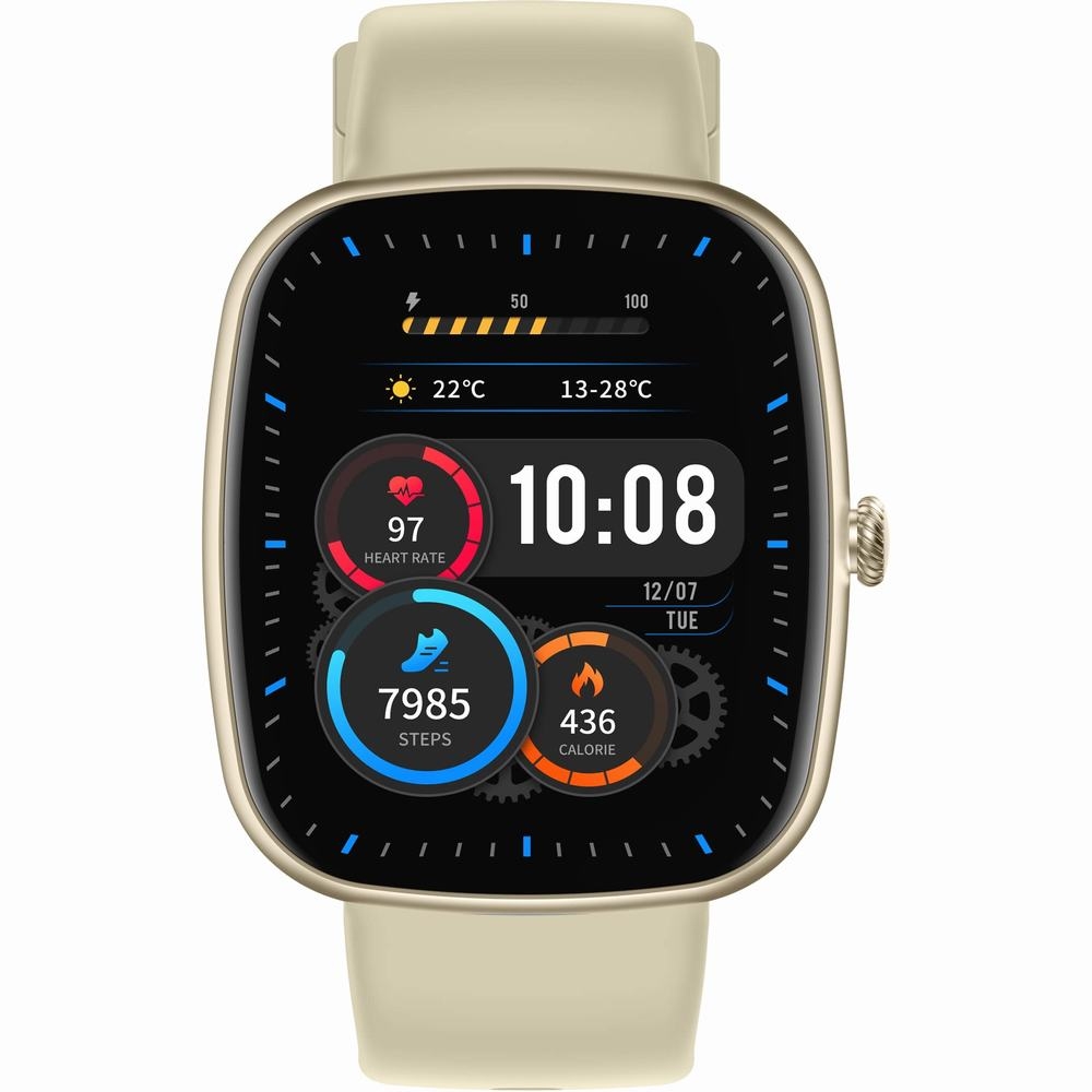 Smartwatch Damski GRAVITY GT18-8 Beżowy Pasek Silikonowy + Biały Pasek - obrazek 3