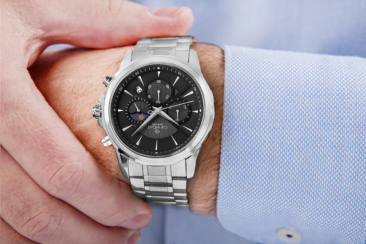Zegarek Męski Giewont Chronograph Sapphire Srebrny GW9460-B2 - obrazek 4