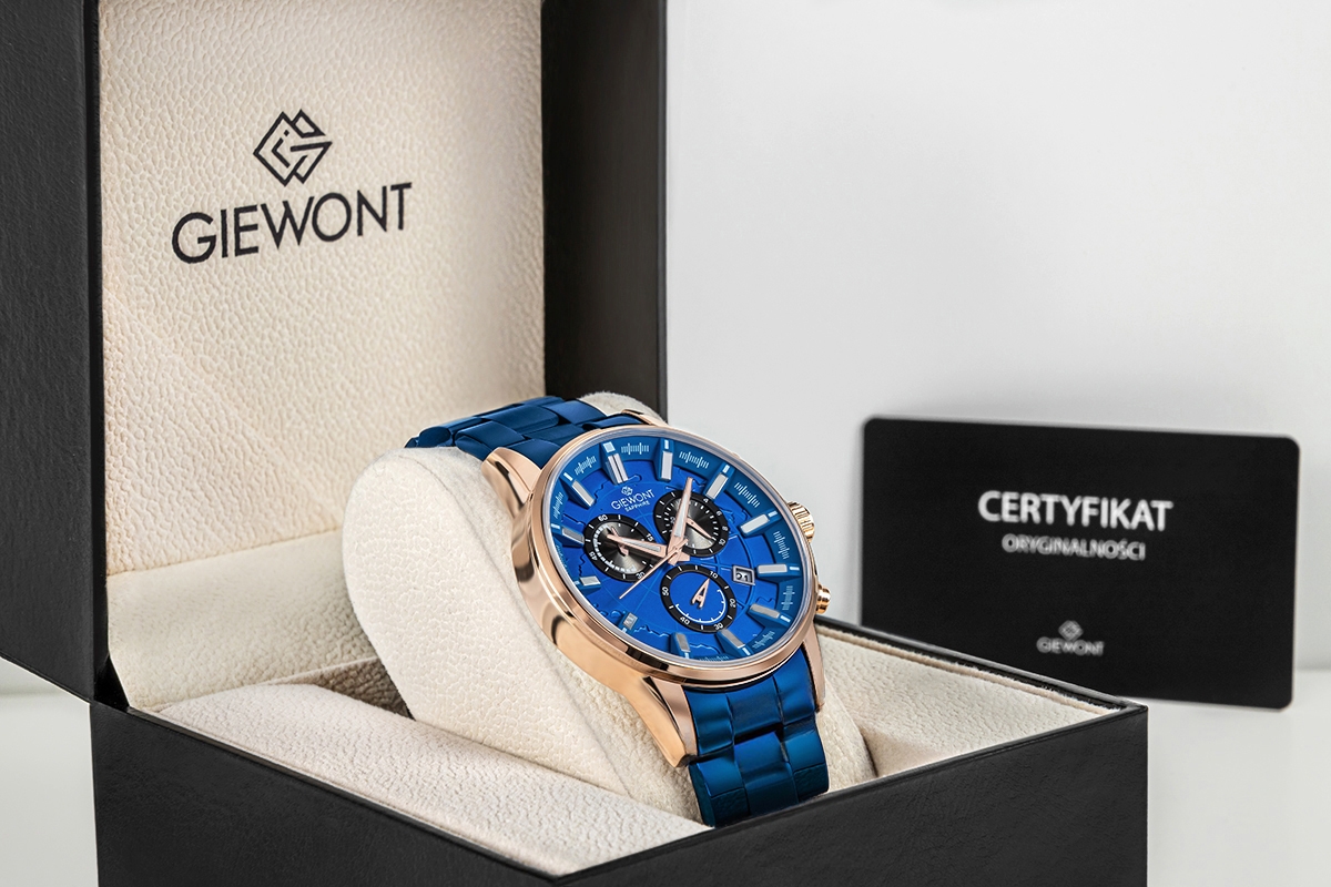 Zegarek Męski Giewont Chronograph Sapphire Niebieski GW4580-B5 - obrazek 7