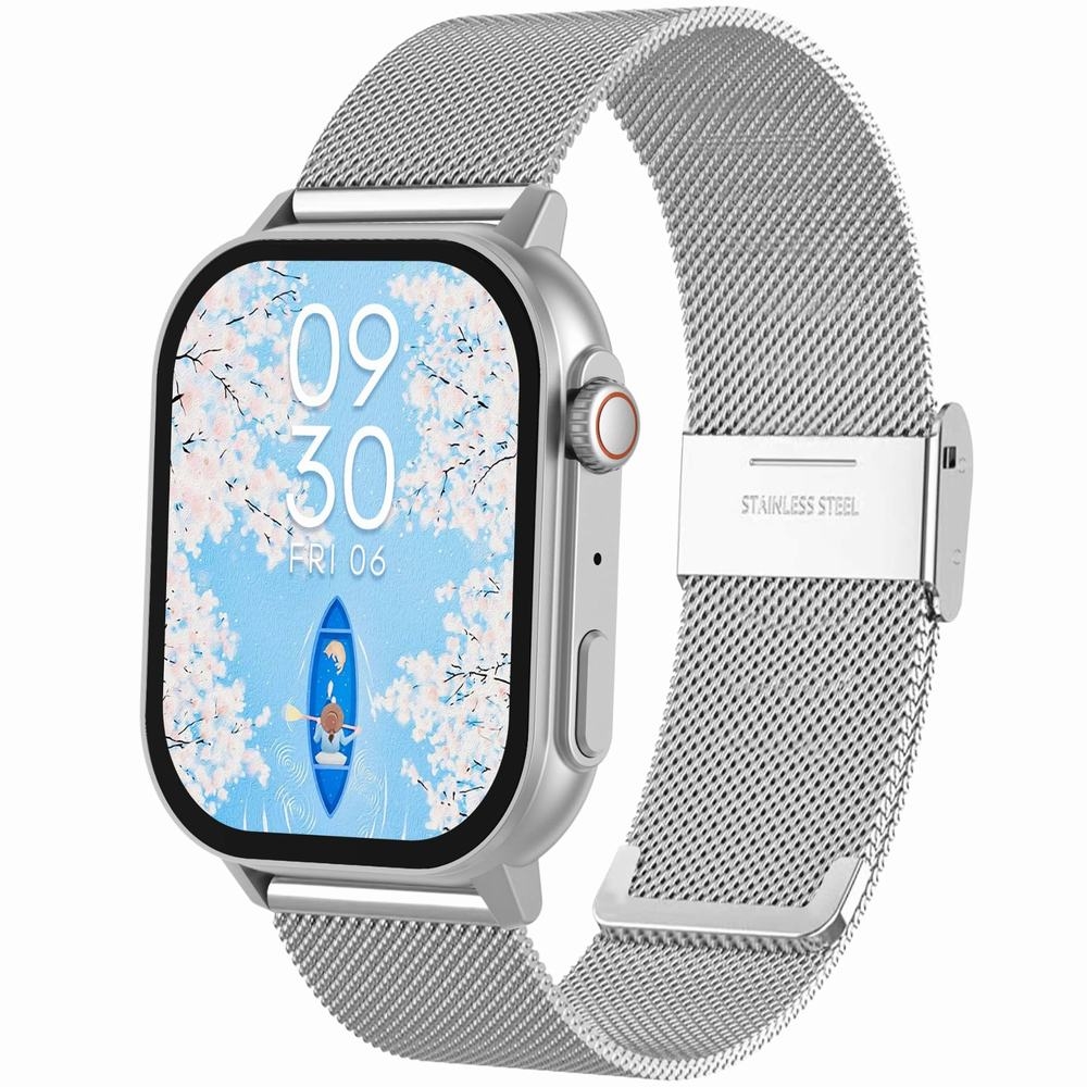 Smartwatch Gravity GT15-8 Szary Pasek Silikonowy + Srebrna Bransoleta - obrazek 2