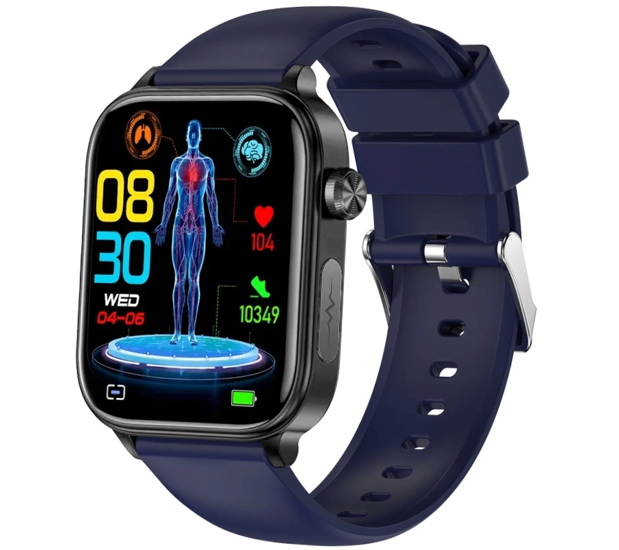 Smartwatch Męski Rubicon RNCF33 BLACK + Pasek Granatowy - obrazek 3