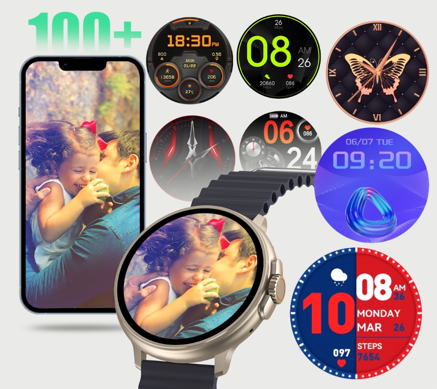 Smartwatch RUBICON RNCF15 Tytan/Black SMARUB259 - obrazek 2