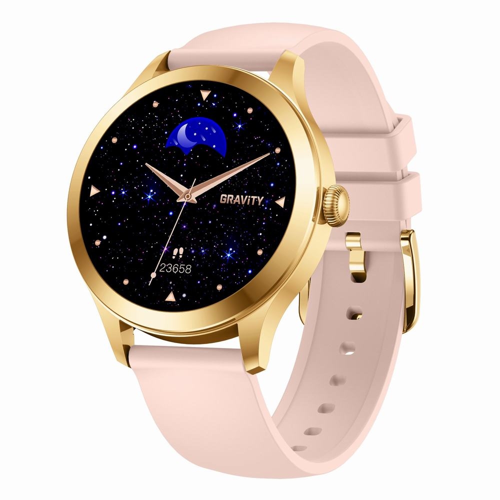 Smartwatch Gravity Różowo Złoty 2 Paski GT25-1 PRO - obrazek 2