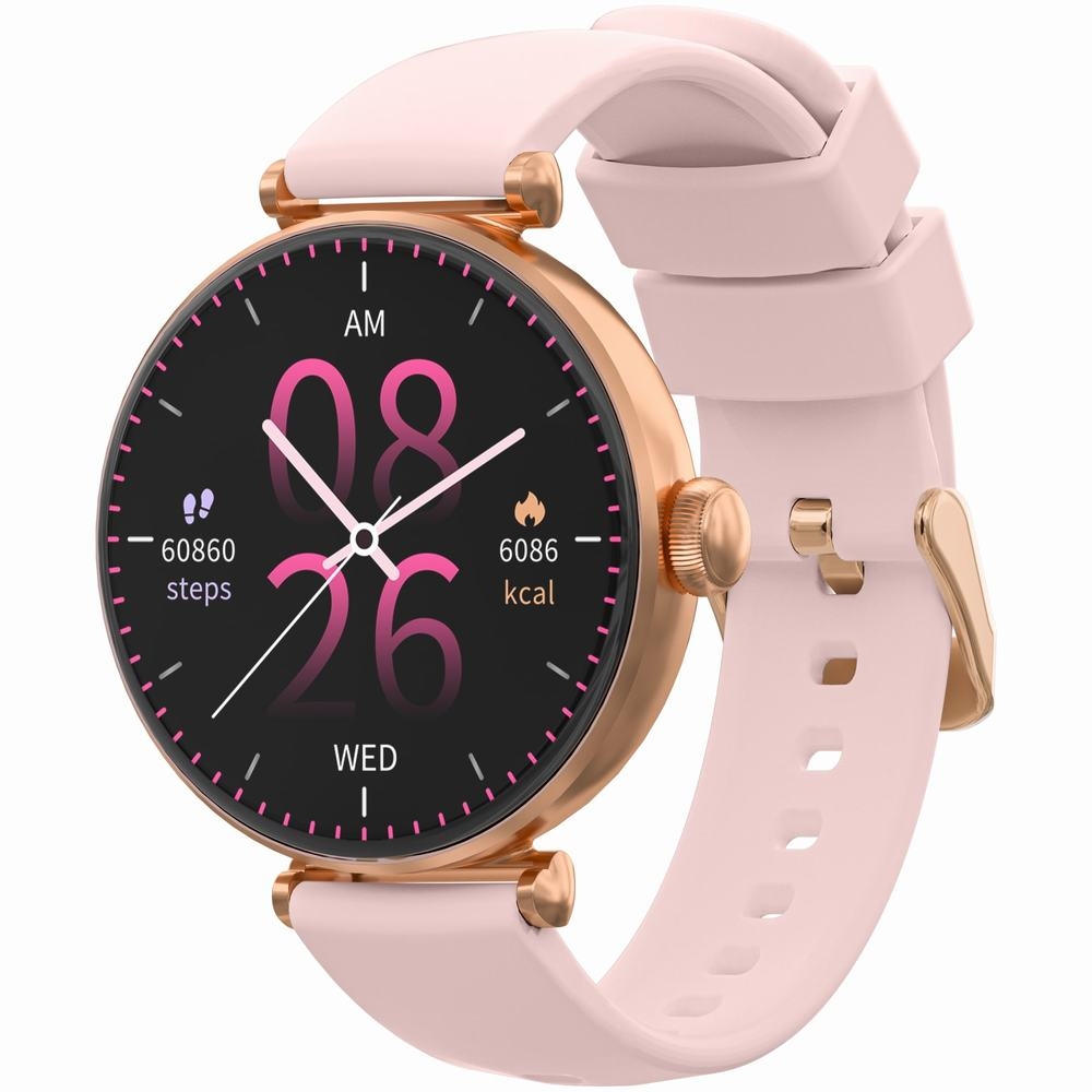 Smartwatch Gravity Różowe Złoto Różowy 2 Paski GT26-1 - obrazek 2