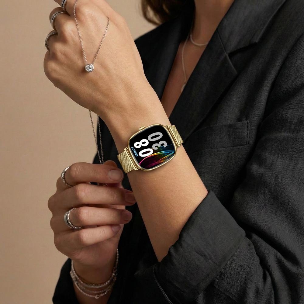 Smartwatch Gravity Złoty Bransoleta + Pasek GT32-2 - obrazek 2
