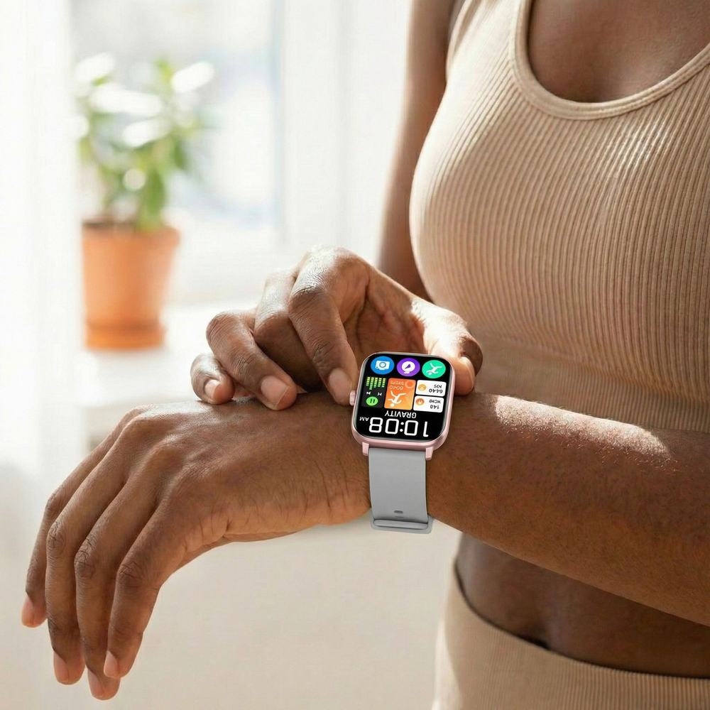 Smartwatch Gravity Różowe Złoto Szary GT36-2 - obrazek 2