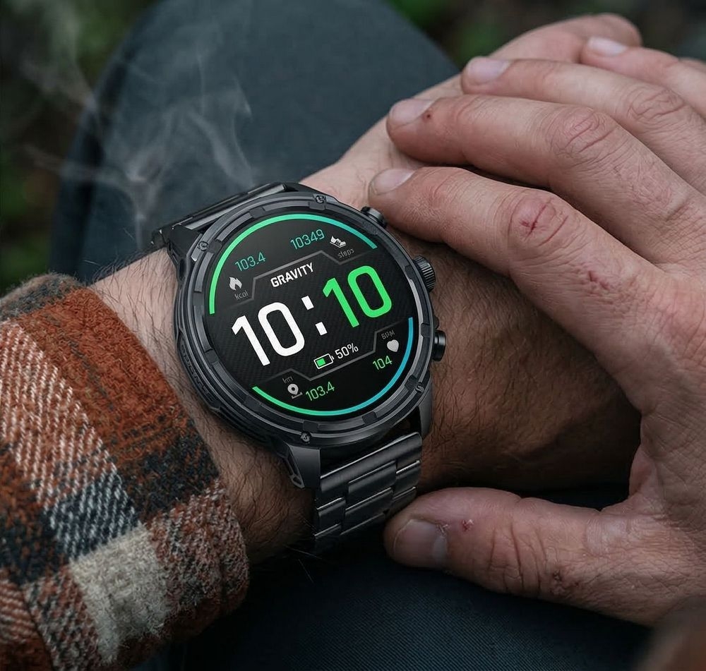 Smartwatch Gravity Czarny Pasek + Bransoleta GT41-2 - obrazek 2