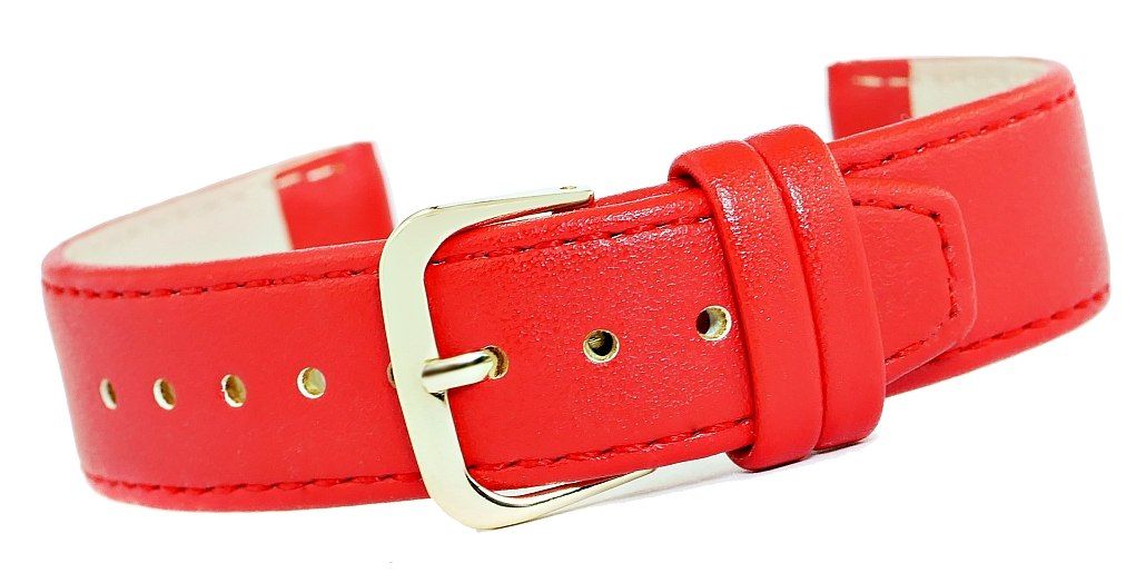 Pasek do zegarka CLASSIC - skóra 20 mm 4999-20XXL-4Z Czerwony - obrazek 2