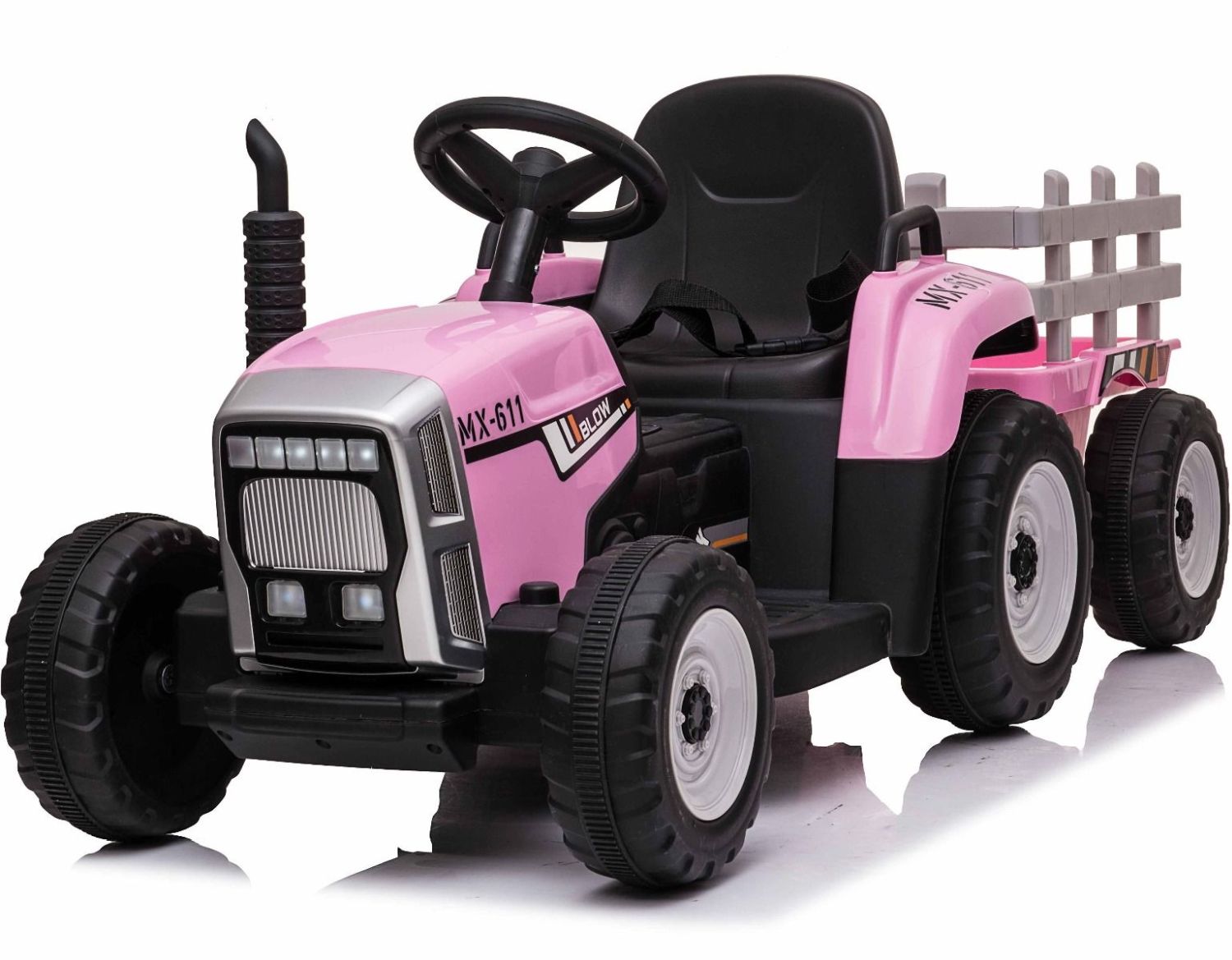 SUPER TRAKTOR BLOW - NA AKUMULATOR Z PRZYCZEPĄ, MIĘKKIE KOŁA, MIEKKIE SIEDZENIE, PILOT/XMX611 - obrazek 15