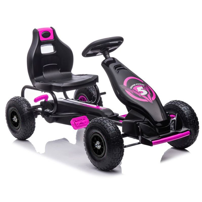 DUŻY GOKART NA PEDAŁY SUPER POWER 5, POMPOWANE KOŁA/G18 - obrazek 9