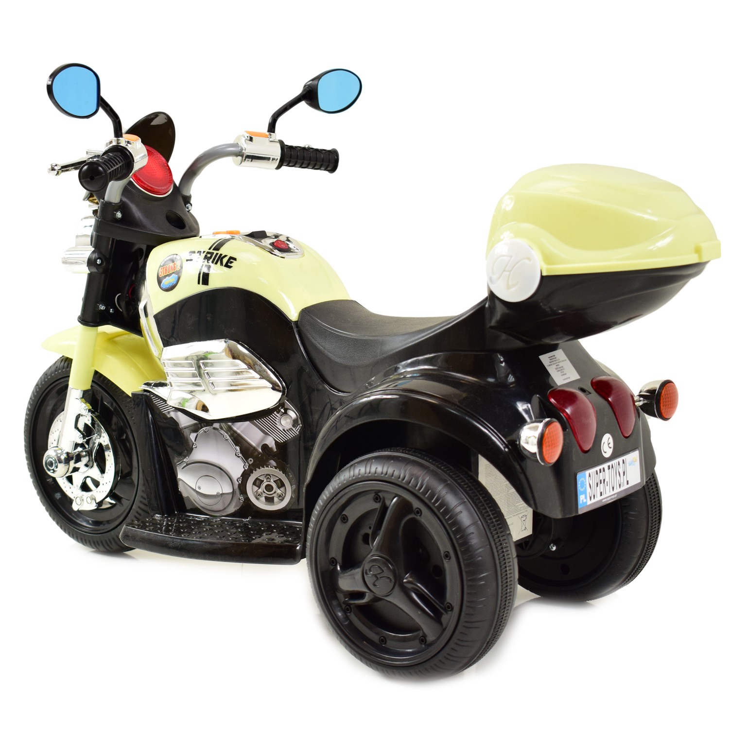 MOTOR CHOPPER STRIKE Z KUFERKIEM, KOGUTEM I POLICYJNYMI DŹWIĘKAMI/TR1508B - obrazek 21