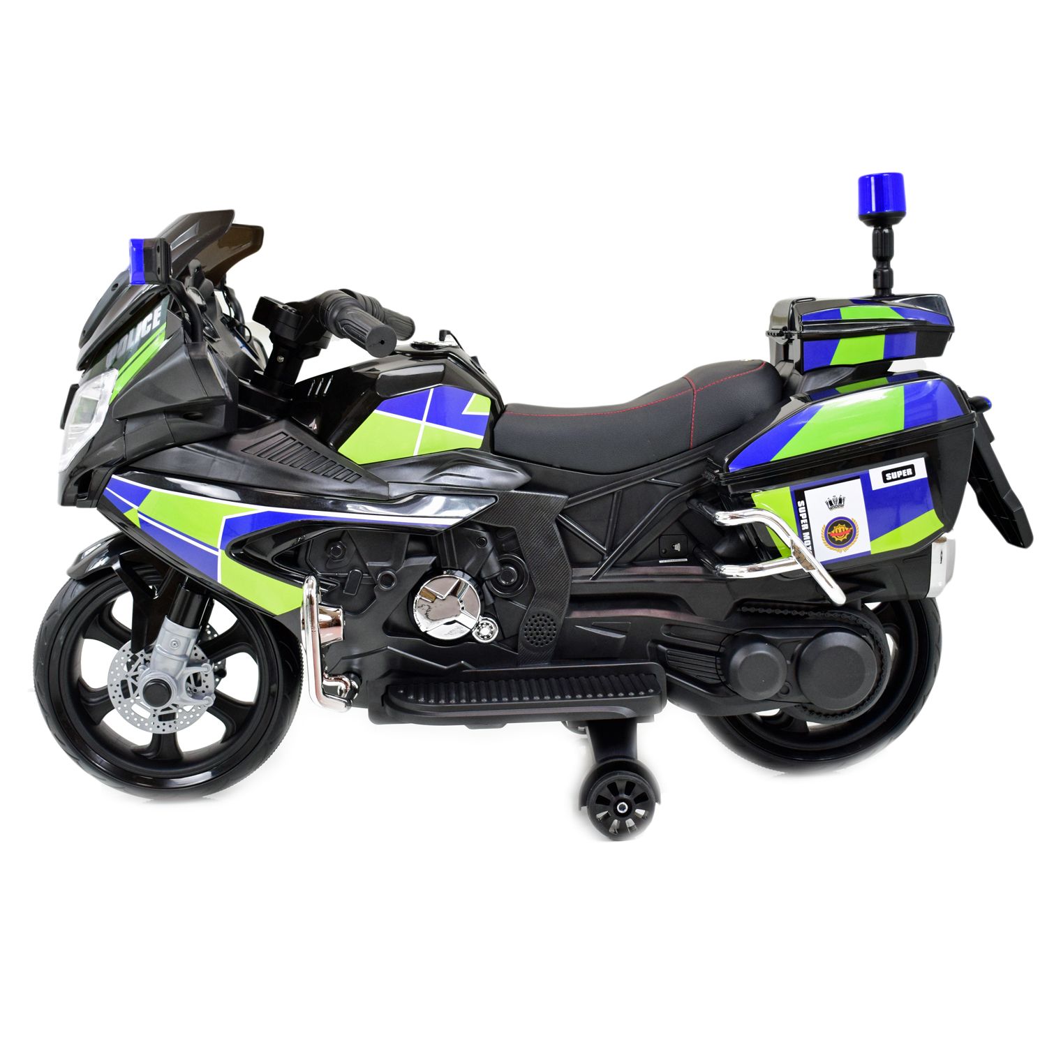 MEGA MOTOR POLICYJNY NA AKUMULATOR, KOGUT, MEGAFON, MOC/BEJ8188 - obrazek 10