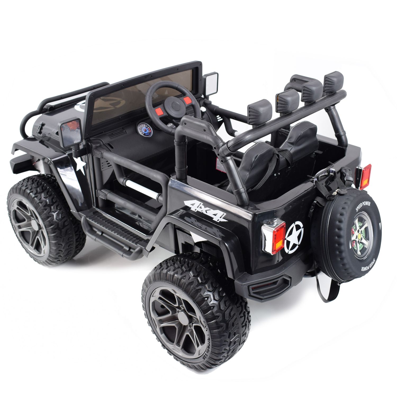 MEGA JEEP 4X4 Z REDUKTOREM NAPĘDU EXCLUSIVE 24 V, 480 WAT, WOLNY START,MIĘKKIE KOŁA /WXE1688-24V - obrazek 10