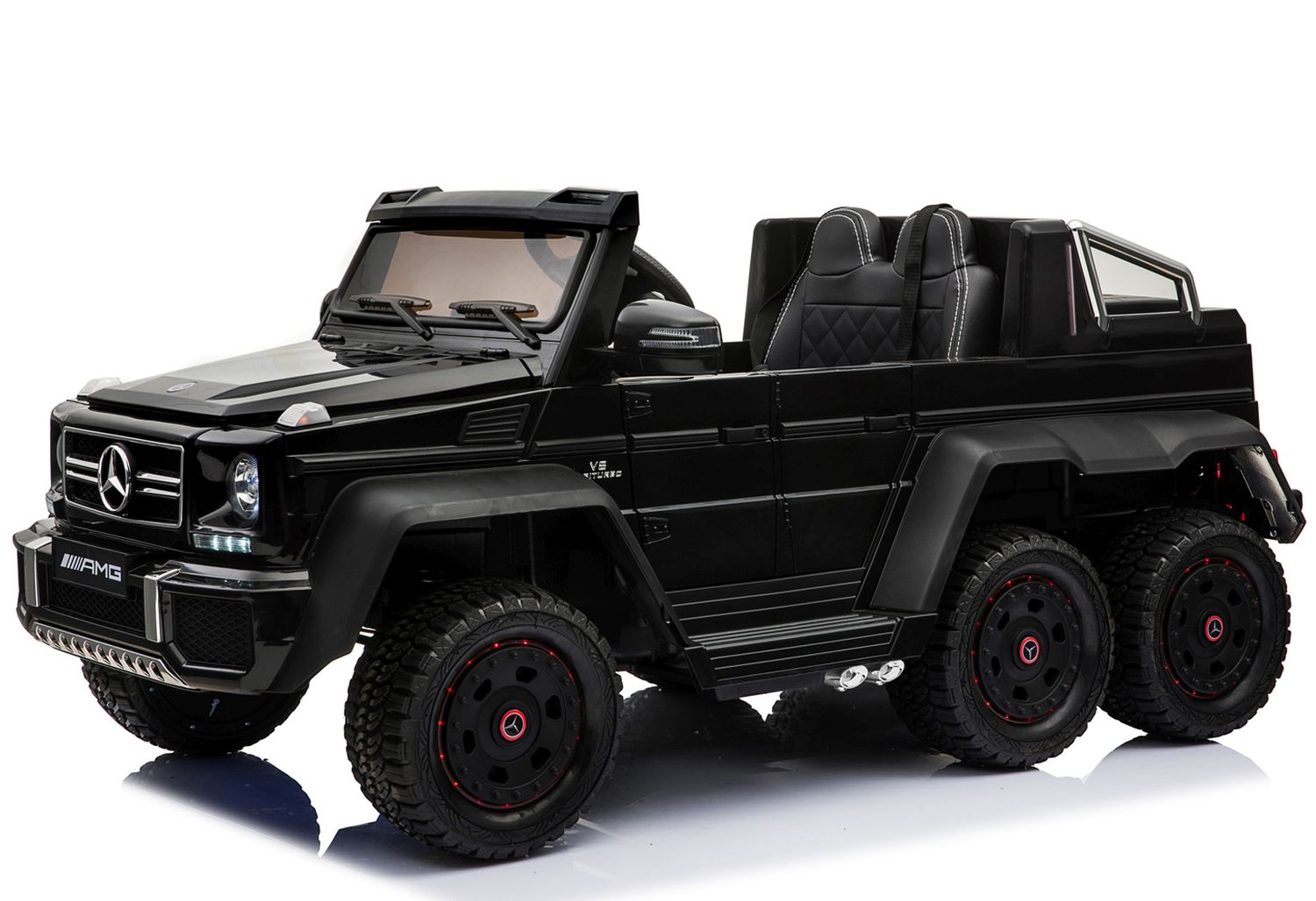 MEGA POJAZD- ORYGINALNY MERCEDES G63, NAPĘD 6X6, MIĘKKIE KOŁA, MIĘKKIE SIEDZENIE, SIEDZENIE DLA RODZICA, 12V 14AH/SX-1888 - obrazek 3