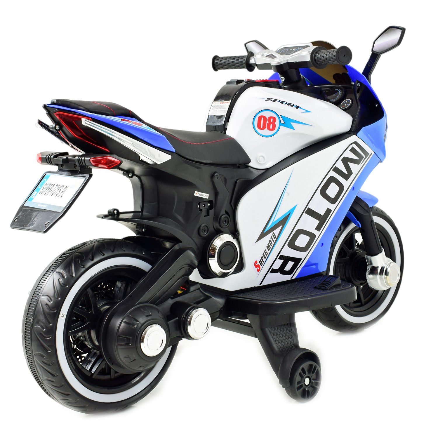 DUŻY MOTOR ŚCIGACZ STRONG 2 EXCLUSIVE, ŚWIECĄCE KOŁA, 2 KOŁOWY/HT6188-2 - obrazek 10