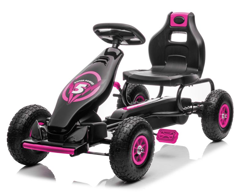 DUŻY GOKART NA PEDAŁY SUPER POWER 5, POMPOWANE KOŁA/G18 - obrazek 30