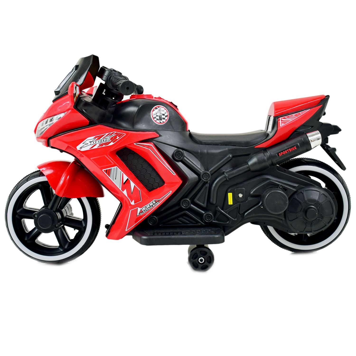 MOTOR ŚCIGACZ SPORT 1 Z OPARCIEM, ŚWIECĄCE KOŁA/, DWA SILNIKI/DM1600 - obrazek 3