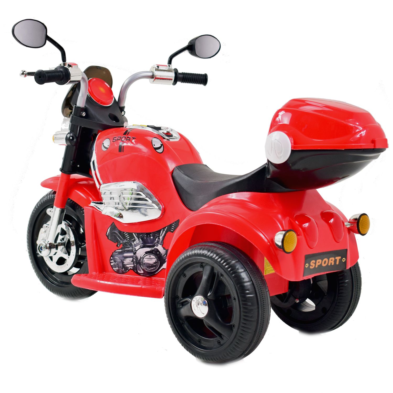 MOTOR CHOPPER SPORT Z KUFERKIEM, KOGUTEM I DŹWIĘKAMI/X818 - obrazek 10