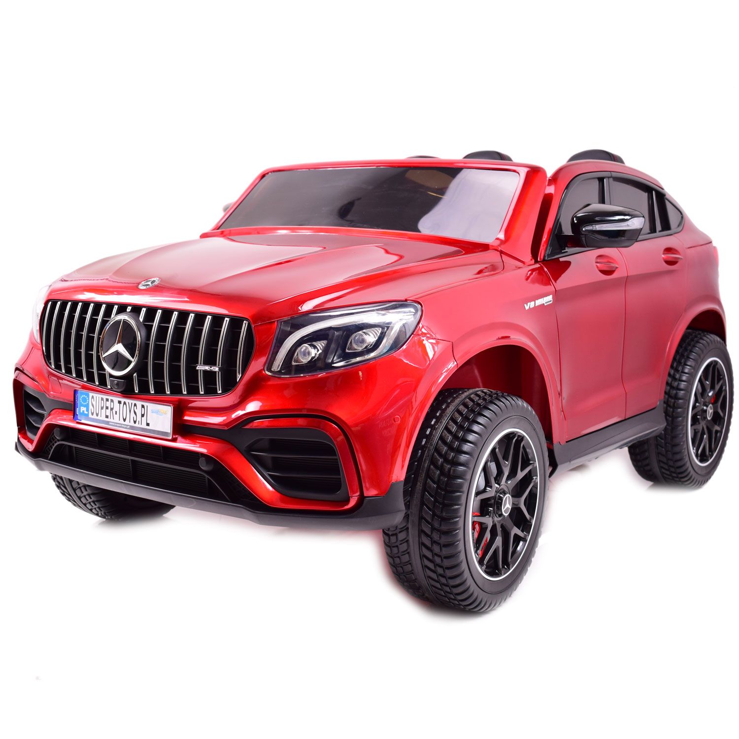 MERCEDES GLC 63S LICENCJA, 4X4, 2x12V, WALIZKA, MIĘKKIE KOŁA EVA, MIĘKKIE SIEDZENIE, LAKIER POLEROWANY, FULL OPCJA/XMX608 - obrazek 4