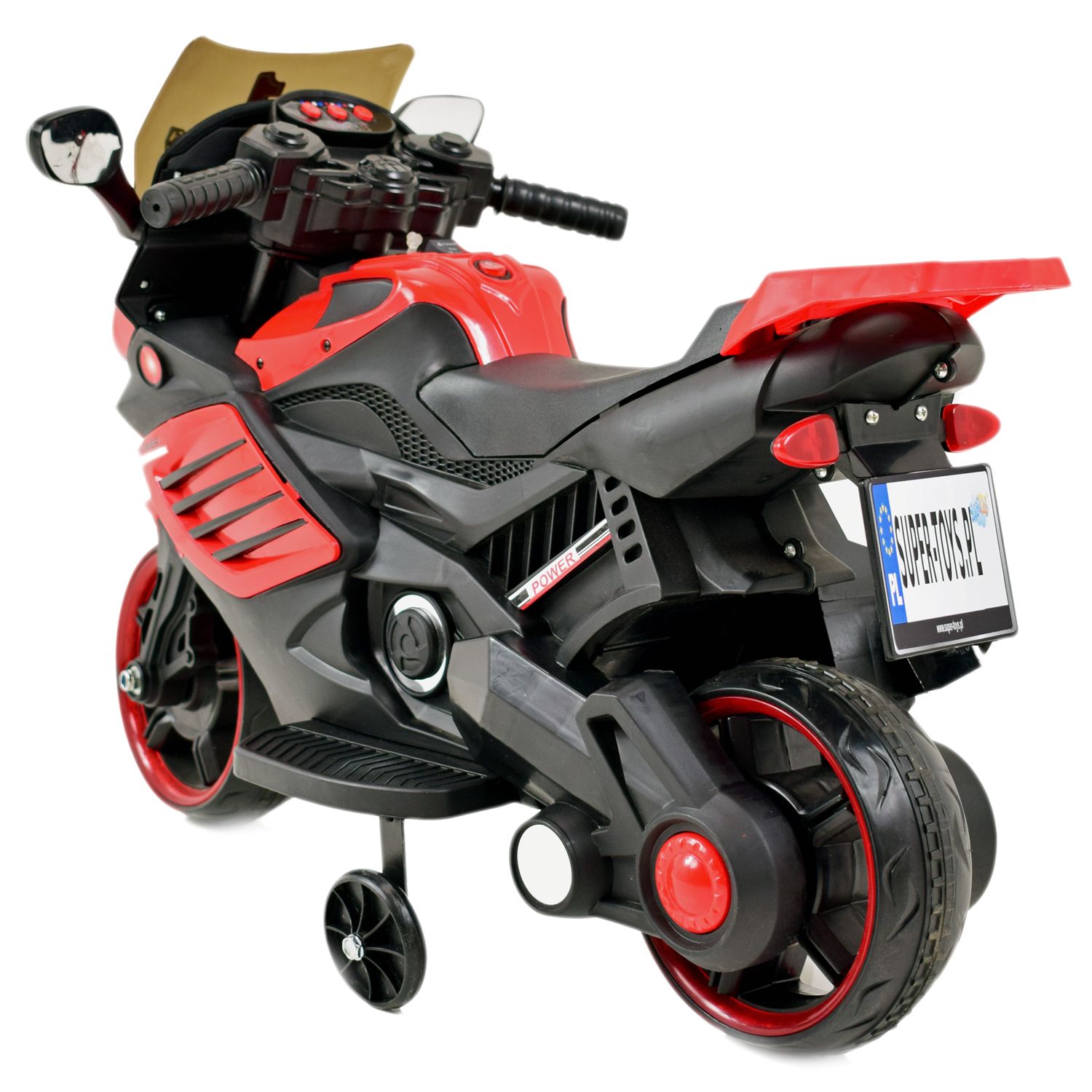 MOTOR ŚCIGACZ POWER168 - PIERWSZY MOTOREK DLA DZIECKA, ŚWIECĄCE KOŁA, /X168 - obrazek 3