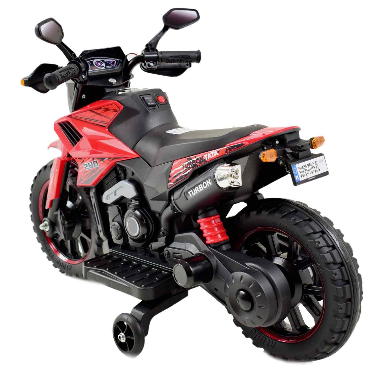 NAJNOWSZY PIERWSZY AKUMULATOROWY MOTOREK CROSSOWY TURBON, MIĘKKIE SIEDZENIE, GAZ W RĄCZCE, HAMULEC/DLS09-HAND - obrazek 14